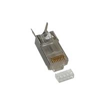 Conector Macho Plug RJ45 com Suporte interno de crimpagem Cat7 Blindado Metálico - Pier - Pier Telecom