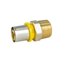 CONECTOR MACHO RETO FIXO P/ GAS 16MM x 1/2 EMMETI