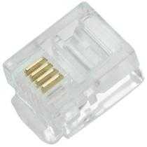 Conector Macho RJ11 6x4 com 100 Unidades Connect Pro Conector Macho RJ11 6x4 com 100 Unidades Connect Pro
