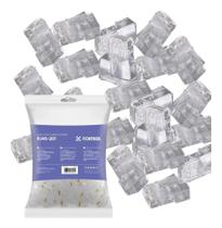 Conector Macho Rj45 Cat5E Fortrek Pacote Com 100 Unidades