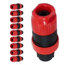 Conector Macho Speak-On 4 Polos Plug Corpo Curto em Metal para Alto-Falantes e Amplificadores Storm