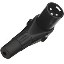 Conector Macho XLR Canon Em L 90 Graus Preto Profissional