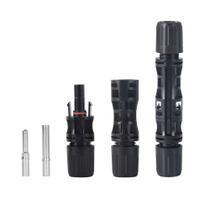 Conector MC4 40A 1500V Energia Solar Pino Sólido kit 2 Pares