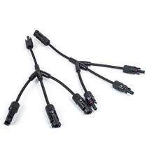 Conector MC4 em Paralelo Macho-Fêmea Flexível para 3 conexões (Par)