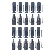 Conector MC4 Painel Energia Solar 30A IP67 Kit 10 Pares Conector MC4 Painel Energia Solar 30A IP67 Kit 10 Pares