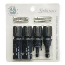 Conector Mc4 Para Painel Placa Solar Staubli - 6 Pares