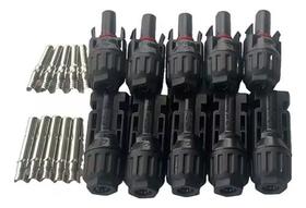 Conector MC4 Snetec 30A 1000V Painel Solar - Kit 5 Pares