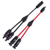 Conector MC4 Snetec Y2 2x1 Vias 4mm 30A 1000V - Kit 10 Pares Conector MC4 Snetec Y2 2x1 Vias 4mm 30A 1000V - Kit 10 Pares