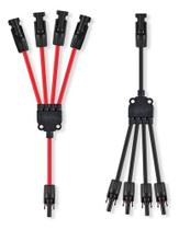 Conector MC4 Snetec Y4 4x1 Vias 4mm 30A 1000V Painel Solar Conector MC4 Snetec Y4 4x1 Vias 4mm 30A 1000V Painel Solar