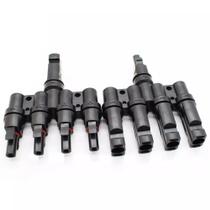 Conector MC4 Tipo T 4 vias 4x1 Painel Energia Solar 40A