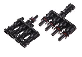 Conector MC4 - Y 4 P/ Ligação 4 Painéis Solar em Paralelo - Par Conector MC4 - Y 4 P/ Ligação 4 Painéis Solar em Paralelo - Par