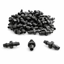 Conector Micro Tubo Mangueira 4mm a 5mm Irrigação KIT 100 PÇ