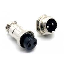 Conector mike 2 vias circular macho e femea Conector mike 2 vias circular macho e femea