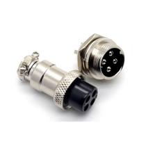 Conector Mike 4 Vias Circular Macho E Fêmea Conector Mike 4 Vias Circular Macho E Fêmea