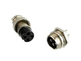 Conector mike 4 vias m/f