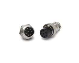 Conector Mike 8 Vias Macho para Painel e Fêmea para Cabo - LS-3007-3014 - JL33053/JL33054
