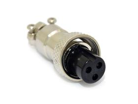 Conector Mini Mike 3 vias Plug Fêmea - YLF002/3P