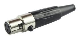 Conector Mini XLR 3P Femea