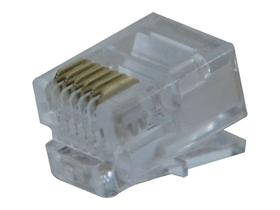 Conector Modular Plug 6x6 RJ11 Hikari - Conjunto 10 Peças