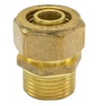 Conector Monobloco para Tubo Pex Multicamadas 16mm x 1/2" Macho Emmeti