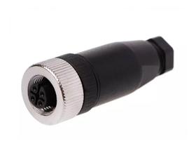 Conector montavel m12 5 pinos femea reto pg9 Conector montavel m12 5 pinos femea reto pg9