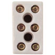 Conector Múltiplo 3 Bornes 6 mm² 600 V 25 A Tramontina em Porcelana Conector Múltiplo 3 Bornes 6 mm² 600 V 25 A Tramontina em Porcelana
