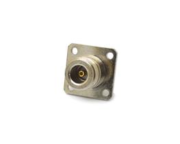 Conector N 50 Ohms Fêmea Reto Painel Base Quadrada 25,40mm Furo Base 3,3mm - CF-2 - Gav 17- KLC