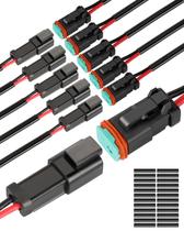 Conector NAOEVO 2 Pinos DT à Prova D'Água 16 AWG para Carro, Caminhão e Barco