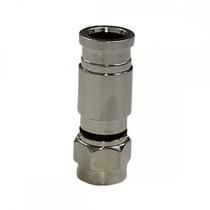 Conector P/Crimpar Compressao Rg-06 . / Kit C/ 10 Unidades