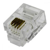 Conector P/Telefonia Modular Rj11 - Kit C/20 Unidades