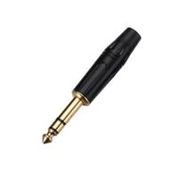 Conector P10 Estéreo Cirilo Cabos 4 mm Preto Conector P10 Estéreo Cirilo Cabos 4 mm Preto