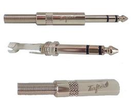 Conector P10 Estéreo P10ST - Tiaflex - Pacote 05 peças Conector P10 Estéreo P10ST - Tiaflex - Pacote 05 peças