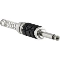 Conector P10 Macho Mono Niquelado HJ018M Preto HYX Conector P10 Macho Mono Niquelado HJ018M Preto HYX
