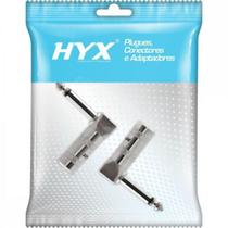 Conector P10 Mono 90º Niquelado HJ029M HYX - PCT / 2 Conector P10 Mono 90º Niquelado HJ029M HYX - PCT / 2
