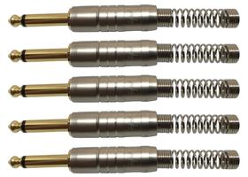 Conector P10 Mono Ouro P10MHJ7 - Tiaflex - Pacote 05 peças Conector P10 Mono Ouro P10MHJ7 - Tiaflex - Pacote 05 peças