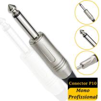 Conector P10 Mono Profissional Fenolite Conexão Durável e de Alta Qualidade!