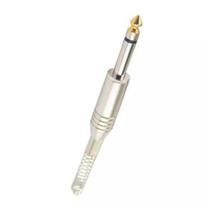 Conector P10 Stereo Niquelado Com Mola HJ009S - HYX T3