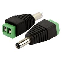 Conector P4 Macho com Borne Parafuso para CFTV e Fonte 12V