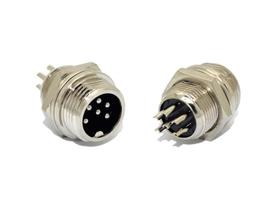 Conector Painel Mini Mike 6 vias Macho - YLF001/6P