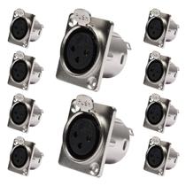 Conector Painel Xlr Fêmea 3 Polos Storm 10 Unidades