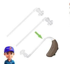 Conector para Aparelho Auditivo 2 Pares 3 Tamanhos P M G Substitui Moldes