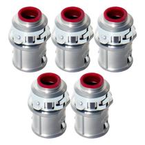 Conector para cabo blindado MAKERELE 3/8" de zinco, pacote com 5