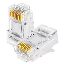 Conector para cabo de rede rj45 pacote com 10 unidades