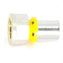 Conector Para Gás Tubo Multicamada Prensar 16mm X 1/2 Fêmea Conector Para Gás Tubo Multicamada Prensar 16mm X 1/2 Fêmea