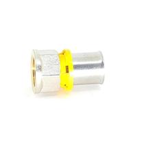 Conector Para Gás Tubo Multicamada Prensar 20mm X 1/2 Fêmea