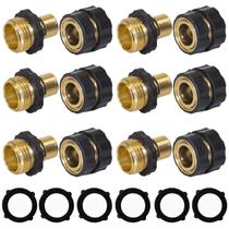 Conector para mangueira de jardim Hourleey 3/4" em alumínio, kit com 6 peças Conector para mangueira de jardim Hourleey 3/4" em alumínio, kit com 6 peças