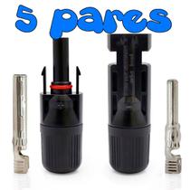 Conector para Painel Solar Placa Fotovoltaico para Cabos de 4 até 6mm - Kit 5 Pares