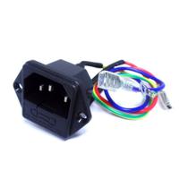 Conector Pino Iec C-14 C/porta Fusivel - Gnatus