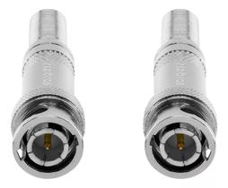 Conector Plug Adaptador Bnc Mola Conex 1000 Intelbras 2 Unidades Cftv Cameras Vigilancia