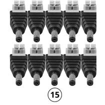 Conector Plug Adaptador P4 Macho Conex 3000 Intelbras 15 Unidades Cftv Cameras Vigilancia